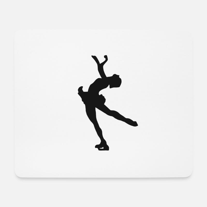 Schlittschuh Eislauf Eiskunstlauf Eiskunstlaufen - Mousepad (Querformat) - Weiß
