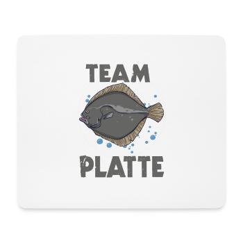 Team Platte Plattfisch Brandungsangln Scholle - Mousepad (Querformat) - Weiß - Vorne
