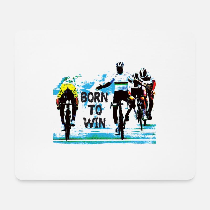 born to win #1 - Radsport - Mousepad (Querformat) - Weiß