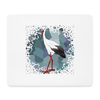 Storch - Mousepad (Querformat) - Weiß - Vorne