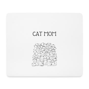 CAT MOM - Mousepad (Querformat) - Weiß - Vorne