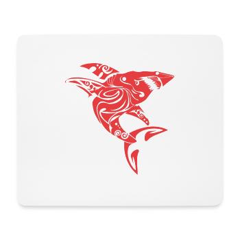 Maori Hai Rote polynesische Tribal Tattoo Geschenk - Mousepad (Querformat) - Weiß - Vorne