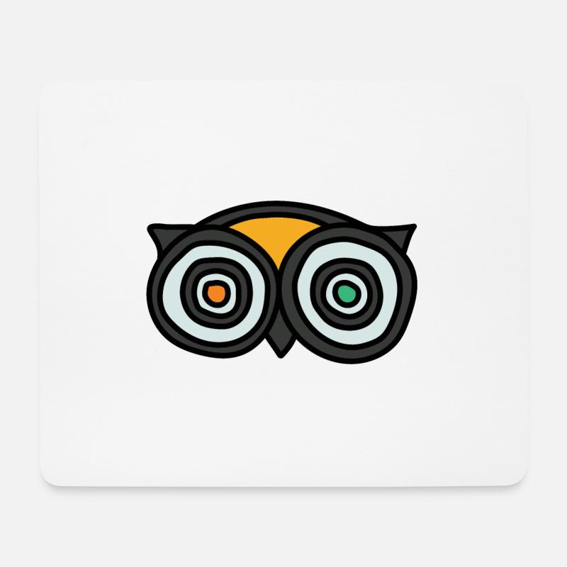 Owls eyes - Mouse Pad (horizontal) - white