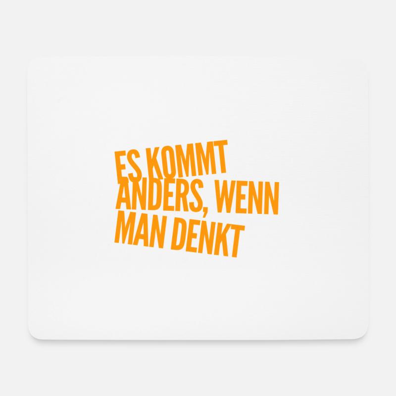 denken hilft - Mousepad (Querformat) - Weiß
