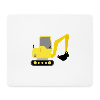 Excavator - Mouse Pad (horizontal) - white - Front