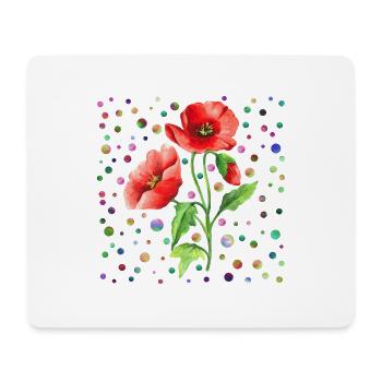 Blumen - Mousepad (Querformat) - Weiß - Vorne