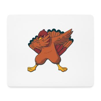 truthahn dabbing - Mousepad (Querformat) - Weiß - Vorne