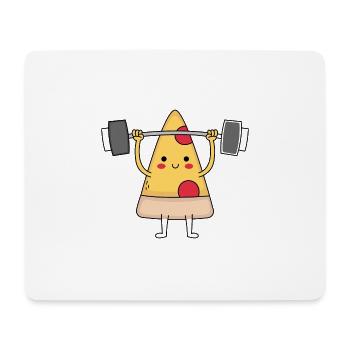 Pizza Gym - Mousepad (Querformat) - Weiß - Vorne