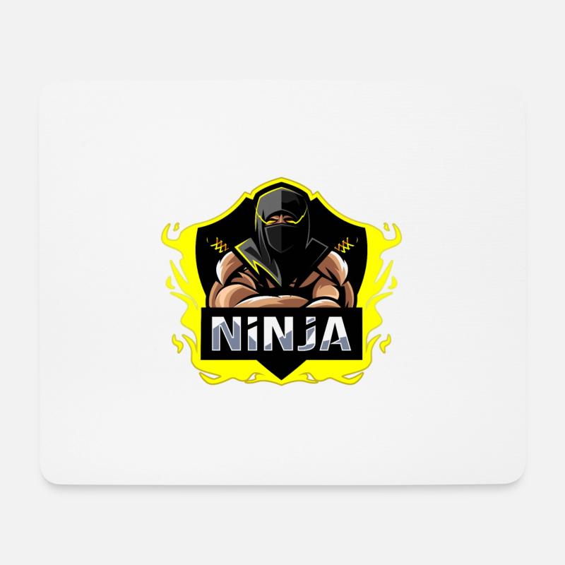 Ninja - Mousepad (Querformat) - Weiß