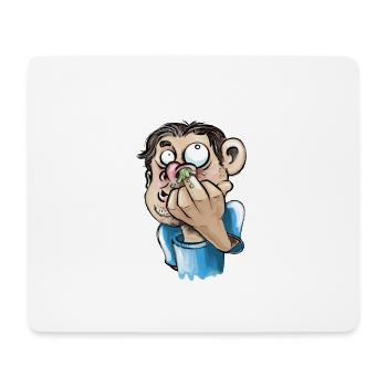 Popeln - Mousepad (Querformat) - Weiß - Vorne