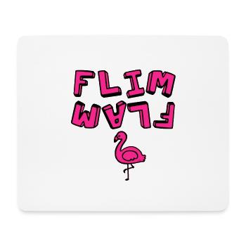 Flim Flam Flamingo - Mousepad (Querformat) - Weiß - Vorne