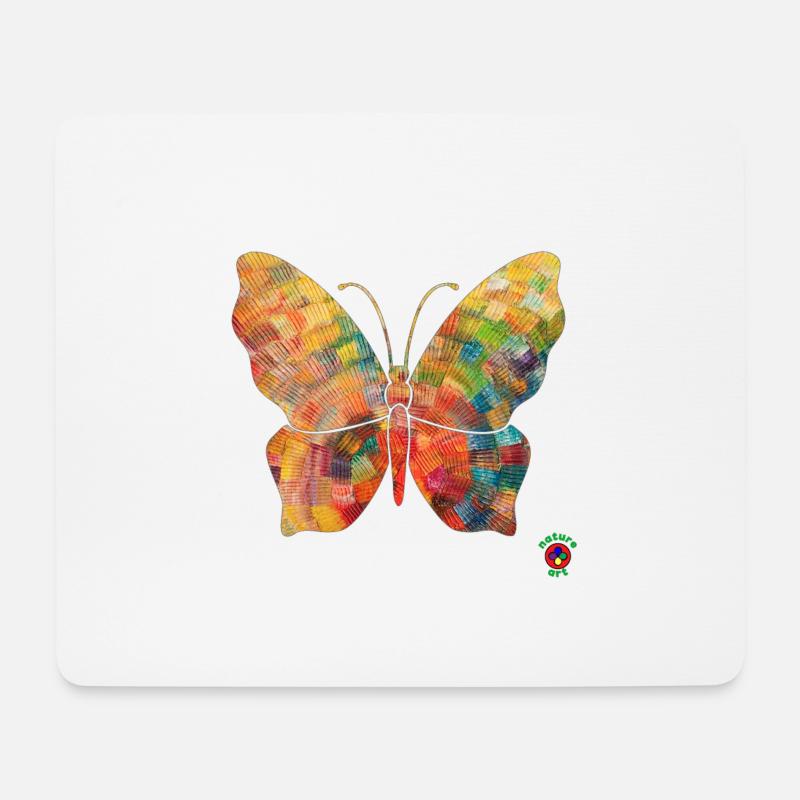 Schmetterling 1 - Energiekunst - Mousepad (Querformat) - Weiß