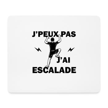 J'peux pas j'ai escalade - Tapis de souris (format paysage) - blanc - Devant