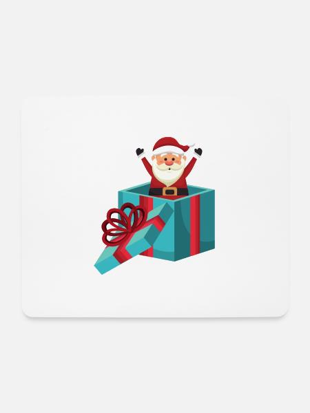 Santa Überraschung! - Weihnachten - Mousepad (Querformat) - Weiß
