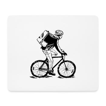 Coursier à vélo Service de messagerie à vélo - Tapis de souris (format paysage) - blanc - Devant