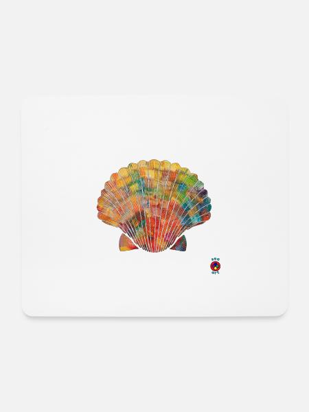 Muschel 4 - Energiekunst - Mousepad (Querformat) - Weiß
