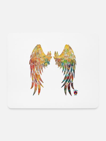 Engelsflügel 2 - Energiekunst - Mousepad (Querformat) - Weiß