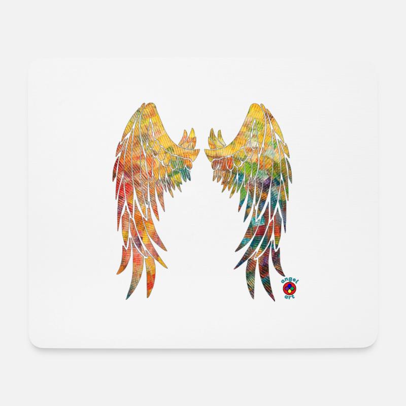 Engelsflügel 2 - Energiekunst - Mousepad (Querformat) - Weiß