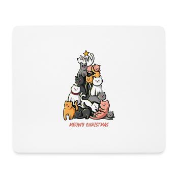 Meowy Christmas - Tapis de souris (format paysage) - blanc - Devant