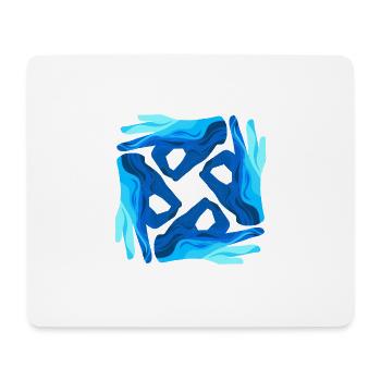 Signes de plongée symbole art plongeur cadeau - Tapis de souris (format paysage) - blanc - Devant