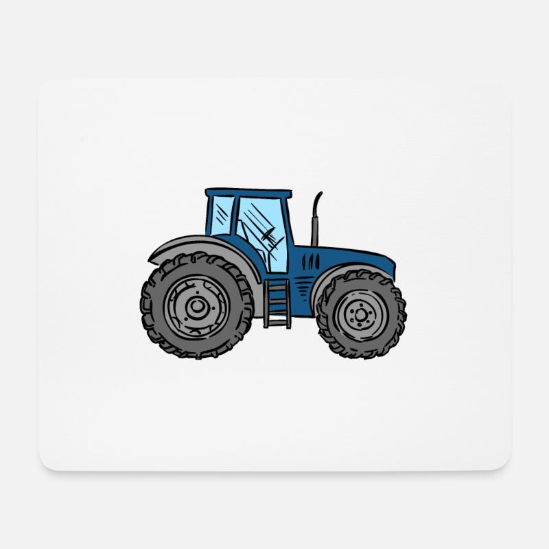 Traktor - Landwirt - Mousepad (Querformat) - Weiß