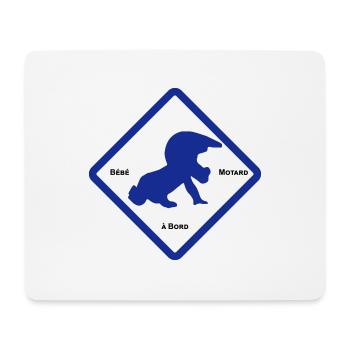 Baby Biker Boy an Bord - Mousepad (Querformat) - Weiß - Vorne