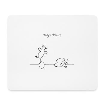 Poulets de yoga - Tapis de souris (format paysage) - blanc - Devant