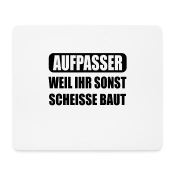 Aufpasser Security Lustig Geschenk s - Mousepad (Querformat) - Weiß - Vorne