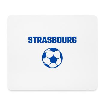 t shirt strasbourg foot cadeau noel football - Tapis de souris (format paysage) - blanc - Devant