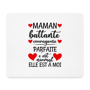 Maman battante courageuse parfaite - Tapis de souris (format paysage) - blanc - Devant