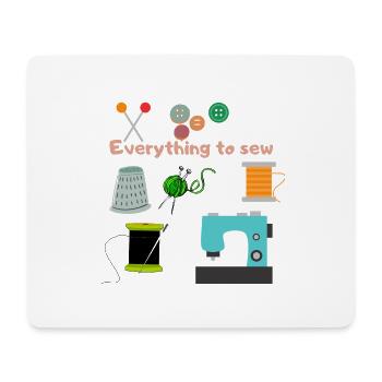 EVEYTHING TO SEW - Mouse Pad (horizontal) - white - Front