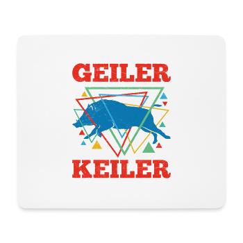 Geometrische Jagd Spruch Jäger Geschenk Rotwild - Mousepad (Querformat) - Weiß - Vorne