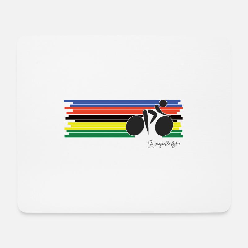 Weltmeister Radfahrer - Mousepad (Querformat) - Weiß