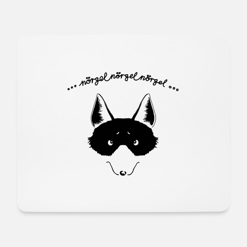 nörgel-Fuchs - Mousepad (Querformat) - Weiß