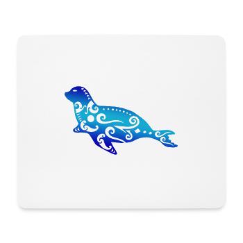 Maori Otaries Polynésie Tatouage Tribal Cadeau - Tapis de souris (format paysage) - blanc - Devant