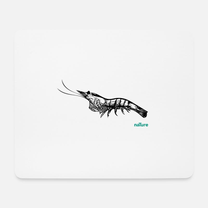 Garnelen - Mousepad (Querformat) - Weiß