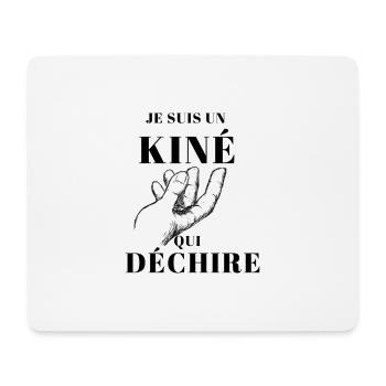 Je suis un Kiné qui déchire : t shirt kiné - Tapis de souris (format paysage) - blanc - Devant