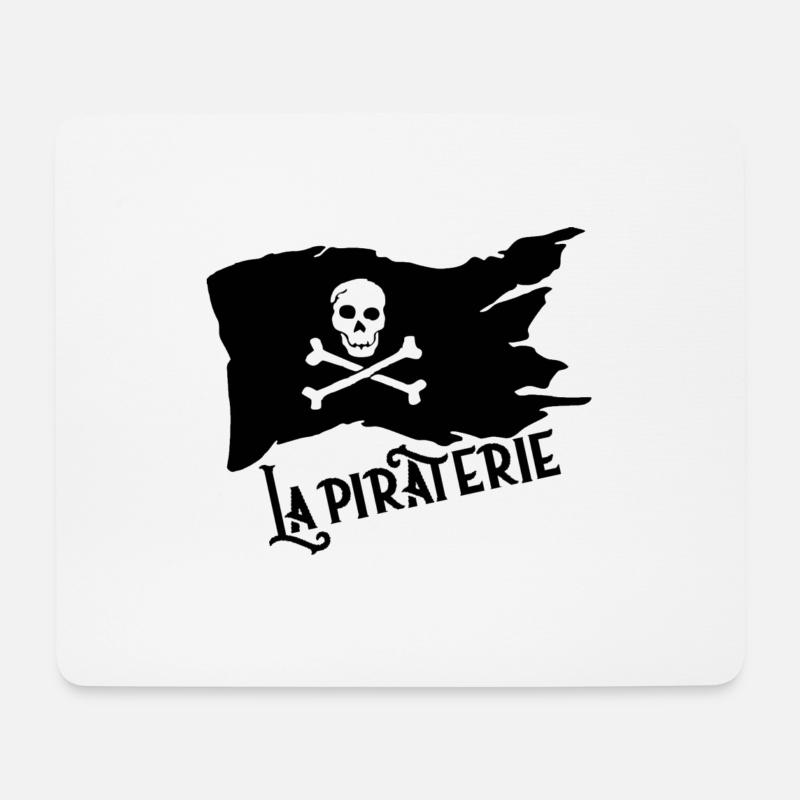 Pirat - Mousepad (Querformat) - Weiß