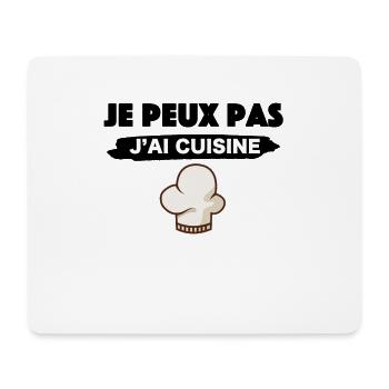 Je peux pas j ai cuisine - Tapis de souris (format paysage) - blanc - Devant
