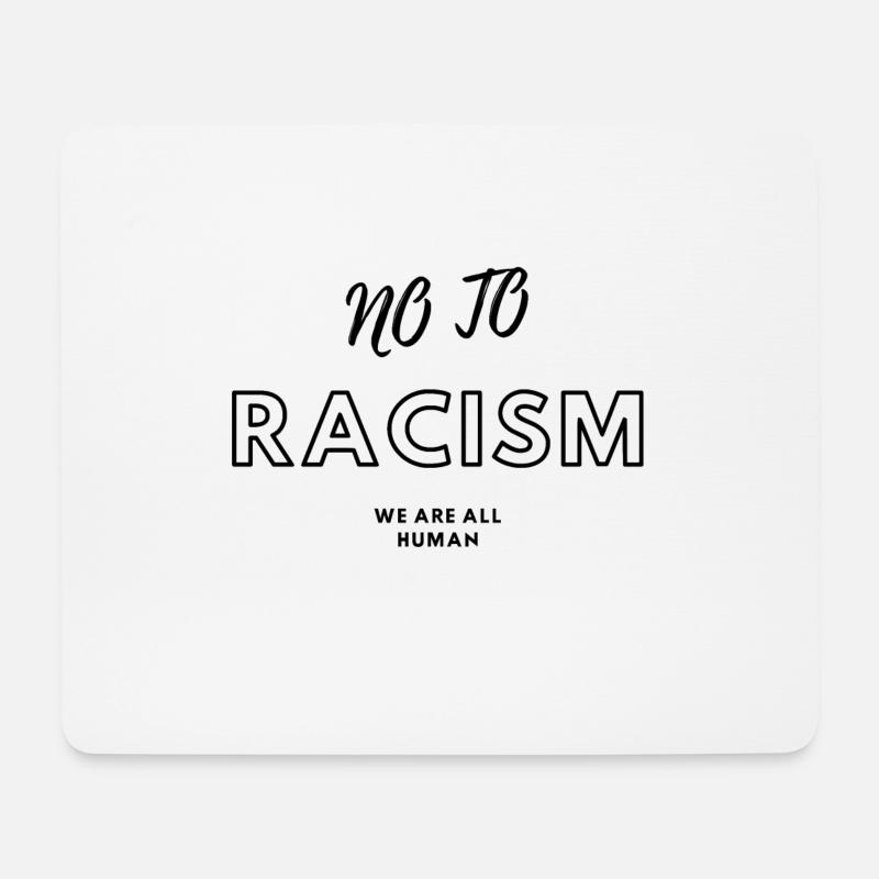 Nein zum Rassismus Wir sind alle Menschen - Mousepad (Querformat) - Weiß