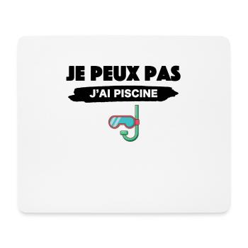 Je peux pas j ai Piscine - Tapis de souris (format paysage) - blanc - Devant