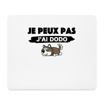 Je peux pas j ai DODO - Tapis de souris (format paysage) - blanc - Devant