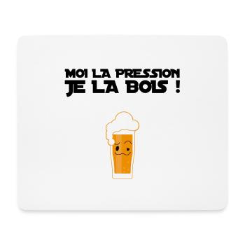 Moi la pression je la bois! - Tapis de souris (format paysage) - blanc - Devant
