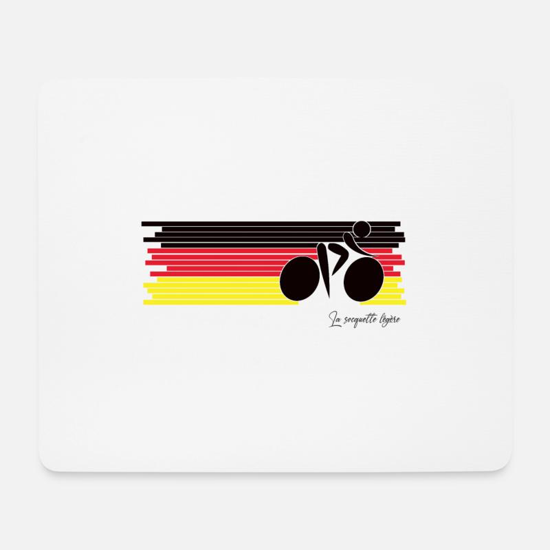 Radfahrer Deutschland - Mousepad (Querformat) - Weiß