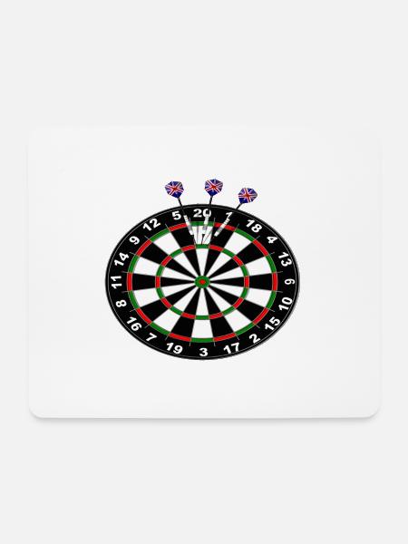 Darts 180 - Mousepad (Querformat) - Weiß
