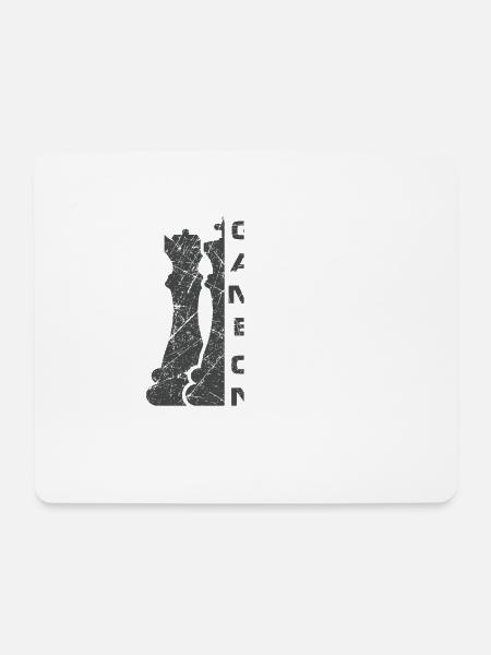 Schach Spruch Schachspieler Schachfigur Schachmatt - Mousepad (Querformat) - Weiß
