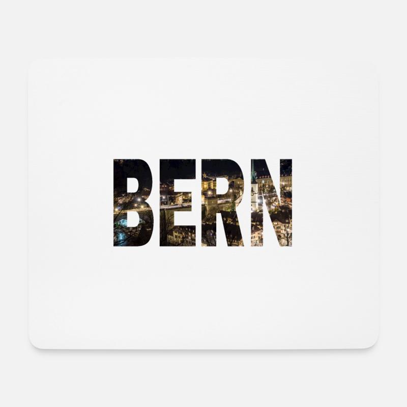 Bern Nightlife - Mousepad (Querformat) - Weiß