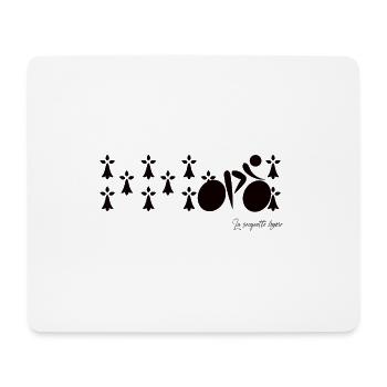 cycliste bretagne - Tapis de souris (format paysage) - blanc - Devant