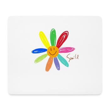 Smile flower - Mousepad (Querformat) - Weiß - Vorne