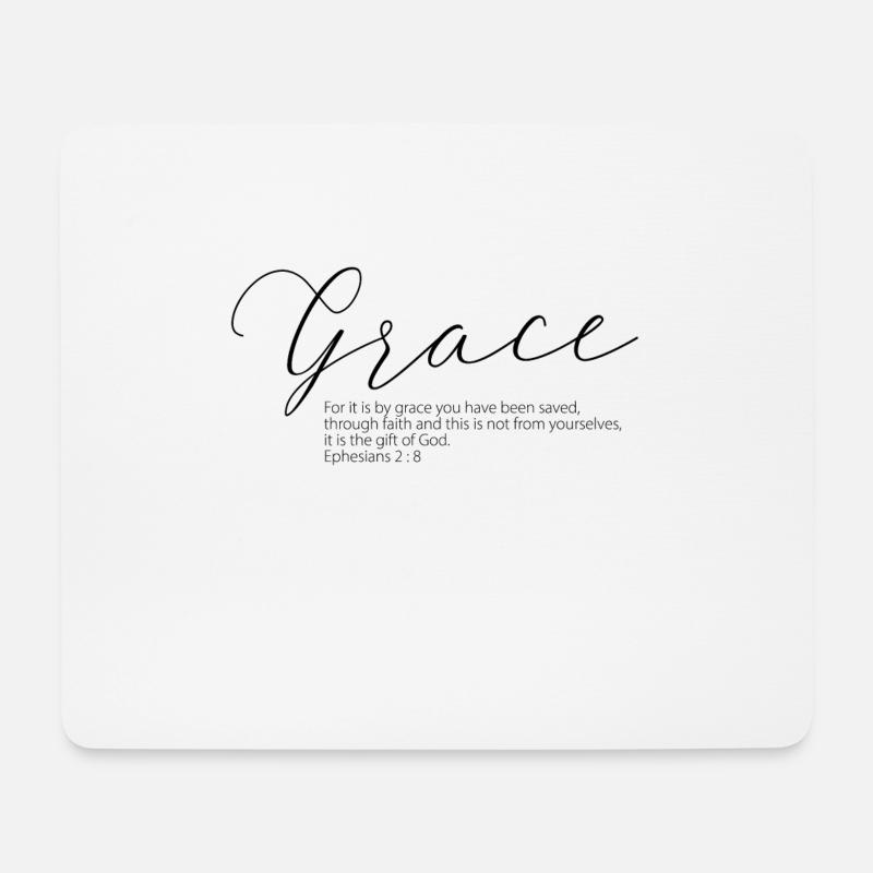 Grace ephesians - Mousepad (Querformat) - Weiß